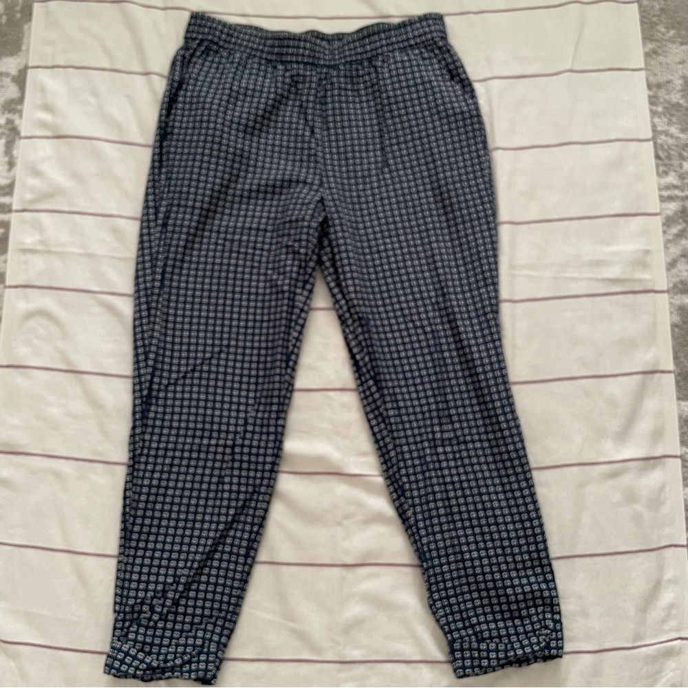 Madewell lightweight pull on pants joggers Japanese inspired print